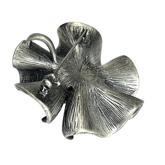 Premier Designs 80's Crystal Flower Pendant Brooch Pin 2" - Picture 3 of 4